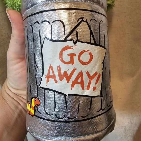 2015 Gund Sesame Street Oscar The Grouch Silver Garbage Can Go Away Plush Shaggy - Picture 6 of 11